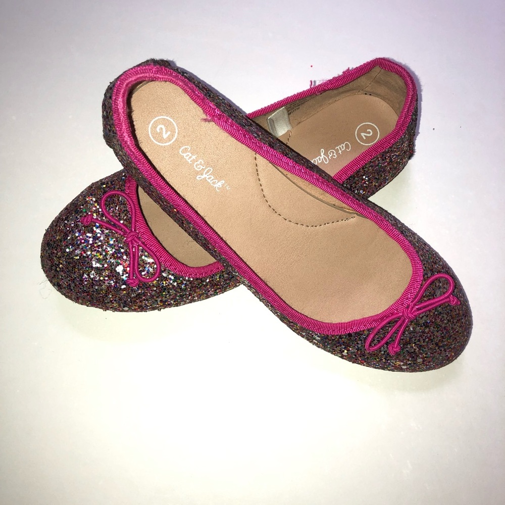 Cat & Jack multi glitter ballet flats